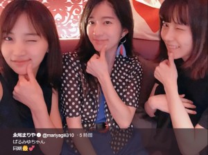 【エンタがビタミン♪】永尾まりや、島崎遥香＆竹内美宥とAKB同期ショット「ぱるみゆちゃん」