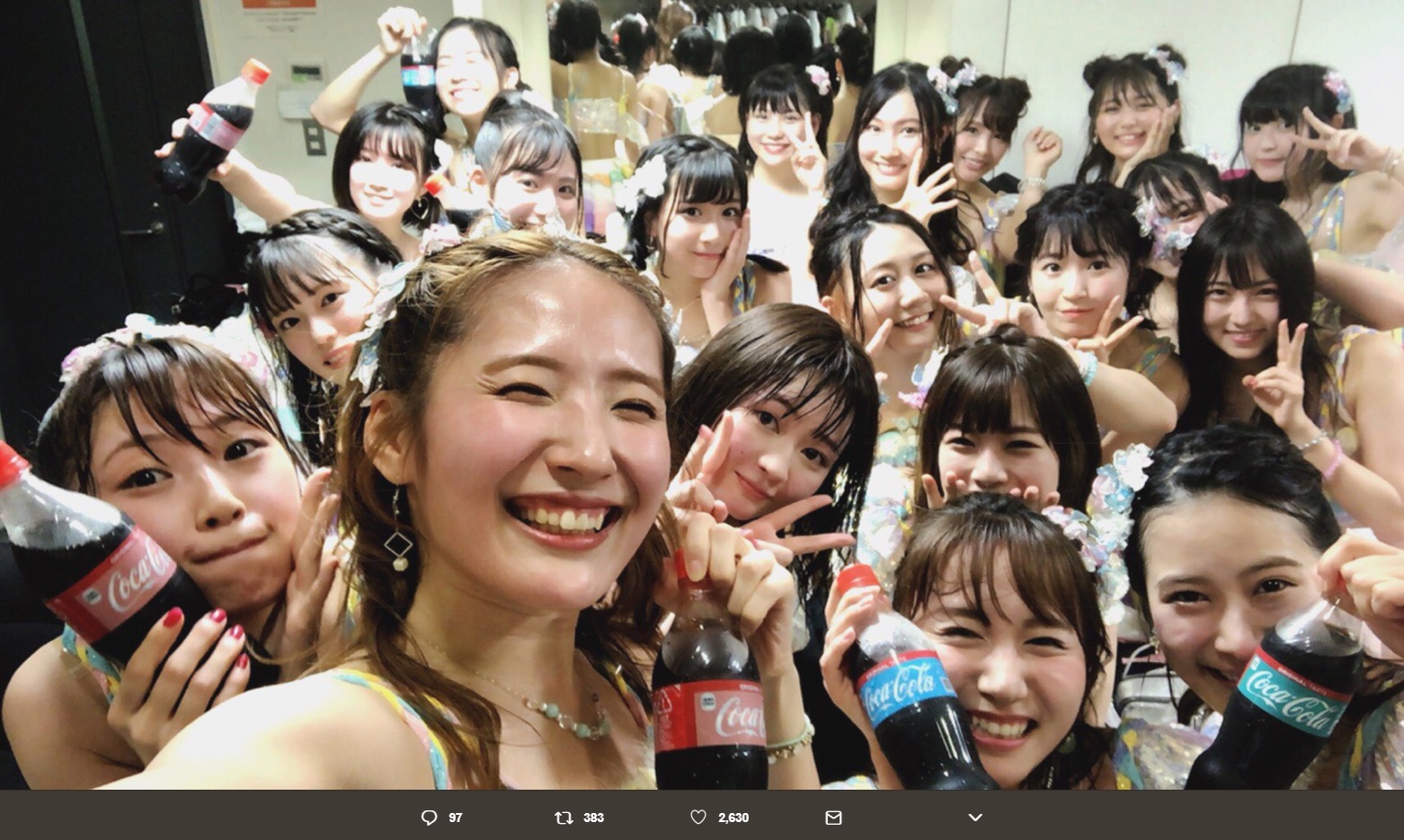 『サマステ』を終えたSKE48チームKII（画像は『大場美奈　2018年8月14日付Twitter「＃サマステ ありがとうございました」』のスクリーンショット）