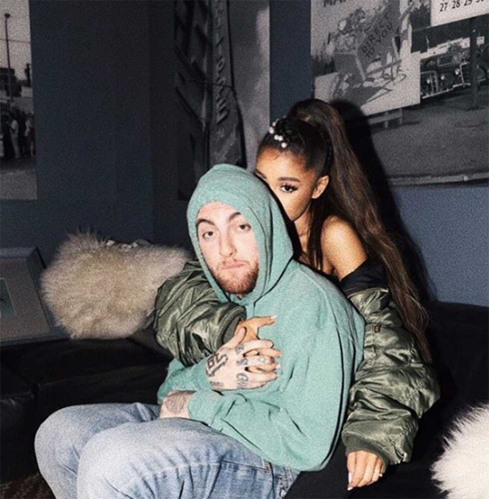 交際していた頃のマックとアリアナ（画像は『Ariana Grande　2017年4月1日付Instagram』のスクリーンショット）