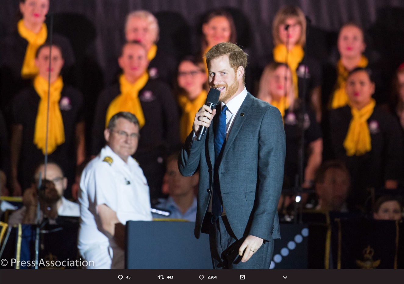 夫妻思い出のイベントで素敵なスピーチを披露したヘンリー王子（画像は『Kensington Palace　2018年10月20日付Twitter「“A new generation - the Invictus generation - is defining what it means to serve. And we are all taking notice.”」』のスクリーンショット）