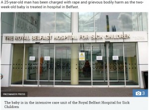 【海外発！Breaking News】生後2週の新生児、25歳男に性的暴行され重傷　近隣住民らショック大きく（北アイルランド）