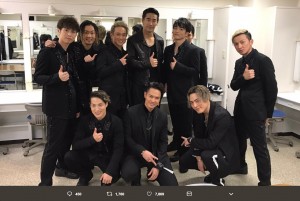 【エンタがビタミン♪】DA PUMP×三代目JSB　『うたコン』楽屋ショットに「イケメンパラダイス！」の声