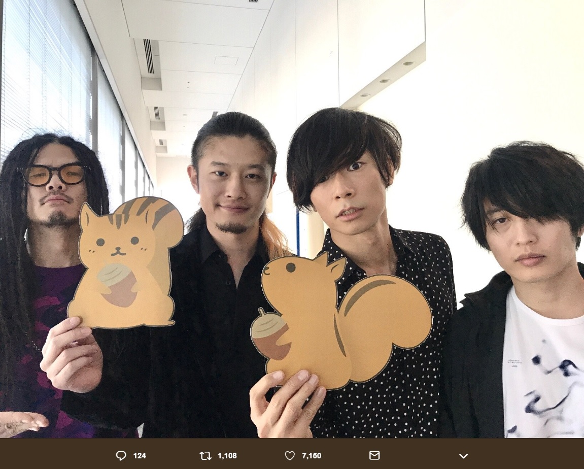 『スッキリ』に出演した[ALEXANDROS]（画像は『[ALEXANDROS]　2018年11月23日付Twitter「｢スッキリ｣をご覧頂いたみなさま、ありがとうございました！」』のスクリーンショット）