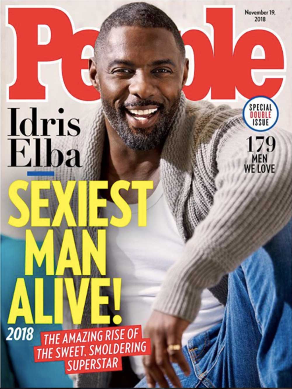 「最もセクシーな男性」に選ばれたイドリス・エルバ（画像は『People Magazine　2018年11月5日付Instagram「＃IdrisElba is People’s 2018」（Photo: ＠davidburtonstudio）』のスクリーンショット）