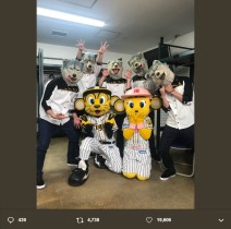 【エンタがビタミン♪】マンウィズ×トラッキーとラッキー“狼と虎”の記念写真に反響「夢の共演！」