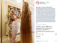 【海外発！Breaking News】伸ばし続けて28年　2mの髪の長さを持つ「リアル・ラプンツェル」の女性（ウクライナ）