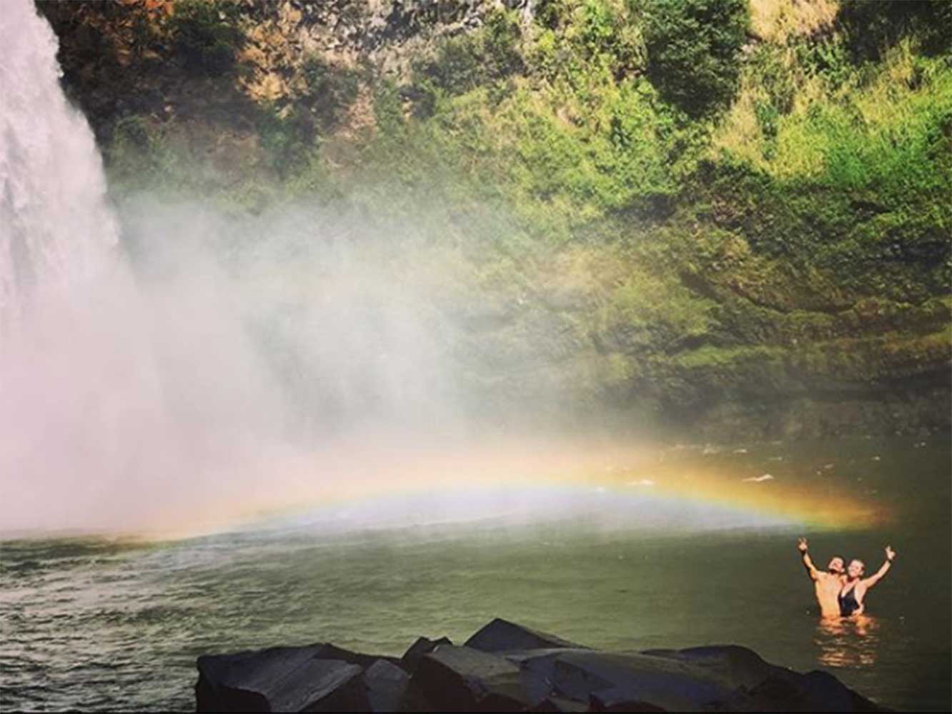 バケーション中のオーランド・ブルームとケイティ・ペリー（画像は『KATY PERRY　2018年12月23日付Instagram「end of the rainbow kind of love」』のスクリーンショット）