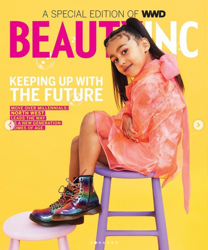 『WWD』特集号「Beauty Inc」にノースちゃんが登場（画像は『Kim Kardashian West　2019年2月22日付Instagram「My most stylish and beautiful baby girl North shot her 1st cover for ＠wwd !!!!」（＠jucophoto）』のスクリーンショット）