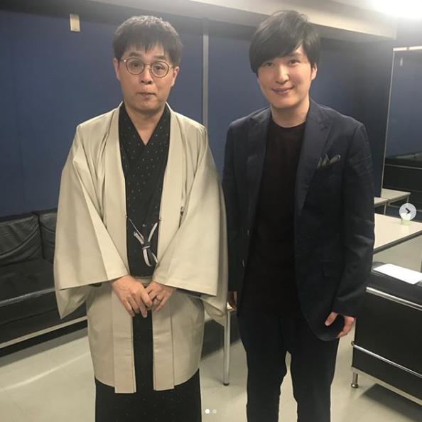 立川志らくと清塚信也（画像は『清塚信也　2019年2月9日付Instagram「2月10日（日）10:00～ワイドナショーです！」』のスクリーンショット）