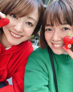 【エンタがビタミン♪】佐藤栞里＆滝菜月アナ、プライベートでいちご狩りバスツアーへ　「動けなくなるくらい食べた」とご満悦