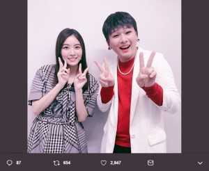 【エンタがビタミン♪】松井珠理奈×Mr.シャチホコ　『演歌の乱』記念写真にファン「アッコさんとの2ショット久しぶりだね！」