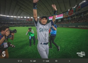 【エンタがビタミン♪】イチロー引退試合にテレ東・鷲見アナ「全てが特別でした」　会見では『イチ・メーター』のエイミーさんに触れる