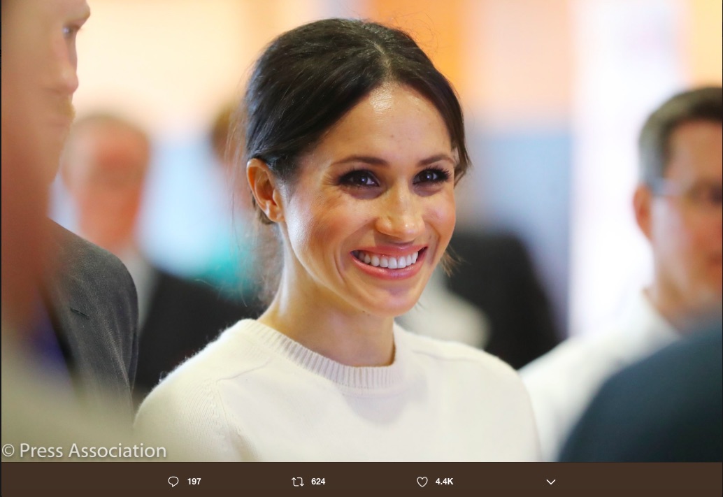 討論会での発言が注目されるメーガン妃（画像は『Kensington Palace　2019年3月1日付Twitter「On Friday 8th March The Duchess of Sussex will join a panel discussion convened by ＠QueensComTrust to mark ＃IWD2019」』のスクリーンショット）