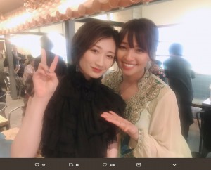 【エンタがビタミン♪】水崎綾女が武田梨奈に「いいから食べな」　ファンら「さすが拳を交えた女同士」