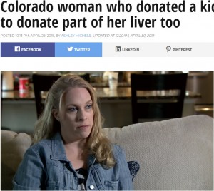 【海外発！Breaking News】他人に腎臓提供した女性、今度は赤ちゃんに肝臓の一部を　「ドナーは与えられた使命」（米）