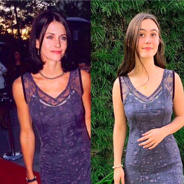 21年を経て娘ココさんが同じドレスを再着用（画像は『Courteney Cox　2019年6月11日付Instagram「I’m not one to hold onto things but this was a damn good purchase! 21 years later...」』のスクリーンショット）