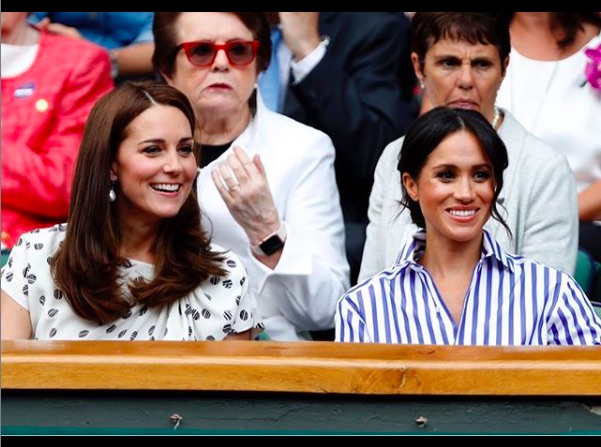 昨年はキャサリン妃とロイヤルボックスで観戦したメーガン妃（画像は『Kensington Palace　2018年7月14日付Instagram「Congratulations ＠Angie.Kerber on your first ＃Wimbledon Championship!」』のスクリーンショット）