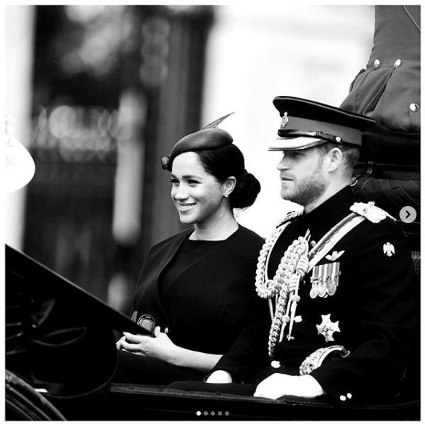 新チャリティー組織を設立したヘンリー王子夫妻（画像は『The Duke and Duchess of Sussex　2019年6月8日付Instagram「Today The Duke and Duchess of Sussex joined The Queen and members of The Royal Family at the annual Trooping the Colour, to celebrate Her Majesty’s official birthday.」』のスクリーンショット）