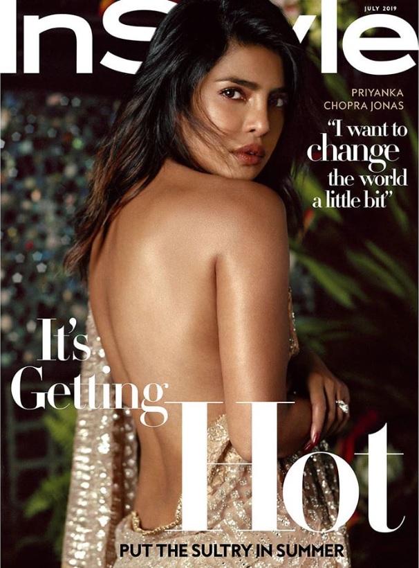 『InStyle』7月号の表紙を飾ったプリヤンカー・チョープラー（画像は『Priyanka Chopra Jonas　2019年6月5日付Instagram「Fashion is such an important part of global culture, often arising from centuries of tradition, and doesn’t go out of style when the seasons change.」』のスクリーンショット）