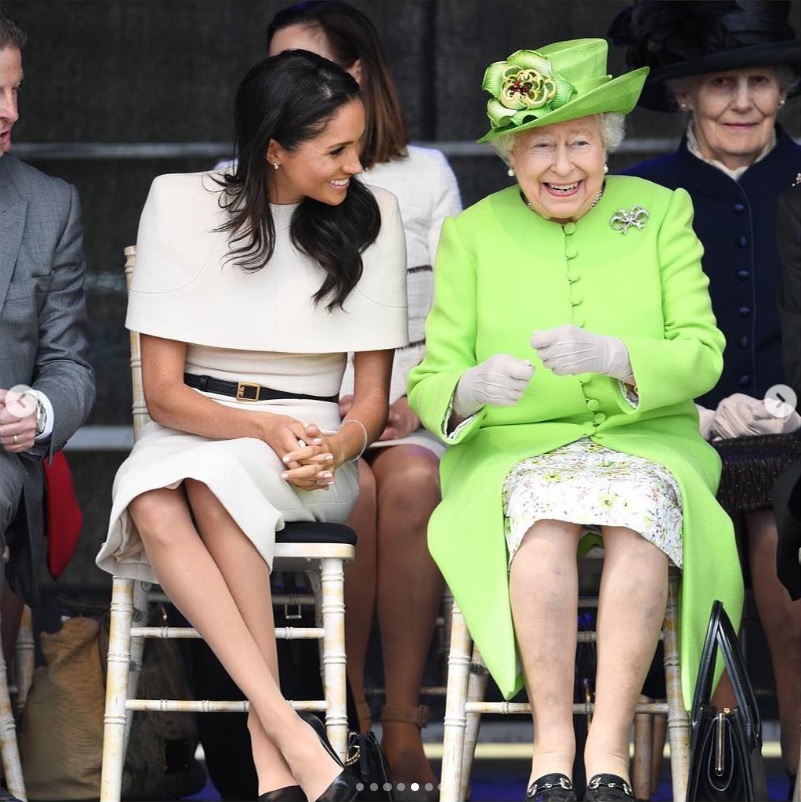 「特別に別荘に招待された」と報じられたメーガン妃（画像は『The Duke and Duchess of Sussex　2019年4月21日付Instagram「Happy Birthday Your Majesty, Ma’am, Granny.」』のスクリーンショット）