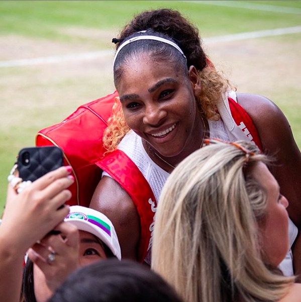 メーガン妃を擁護したセリーナ（画像は『Wimbledon　2019年7月11日付Instagram「One for the mantelpiece」』のスクリーンショット）