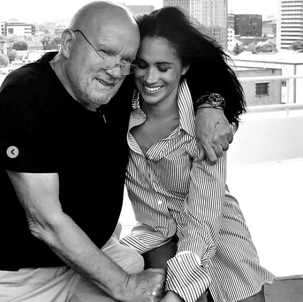 在りし日のピーター・リンドバーグ氏とメーガン妃（画像は『The Duke and Duchess of Sussex　2019年9月4日付Instagram「Honouring the life and work of photographer Peter Lindbergh.」』のスクリーンショット）