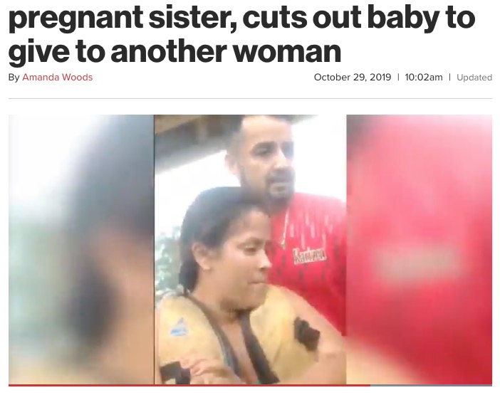 姉を殺害した13歳少女（画像は『New York Post　2019年10月29日付「Brazilian ‘womb raider’ kills pregnant sister, cuts out baby to give to another woman」（FocusOn News）』のスクリーンショット）