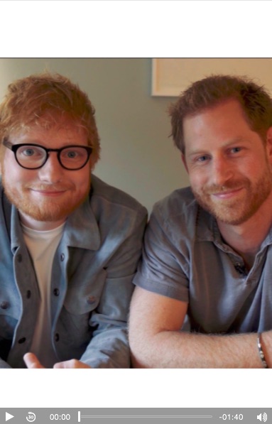 「俺達は“ジンジャー”だ」とエド、ヘンリー王子と（画像は『The Duke and Duchess of Sussex　2019年10月10日付Instagram「It’s World Mental Health Day!」』のスクリーンショット）