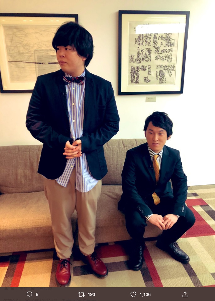 宮下草薙の草薙航基と宮下兼史鷹（画像は『Nakahara　2019年12月21日付Twitter「＃宮下草薙 OA情報」』のスクリーンショット）