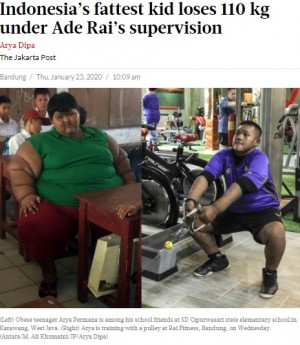 【海外発！Breaking News】元「世界一の肥満児」110キロの減量に成功（インドネシア）＜動画あり＞