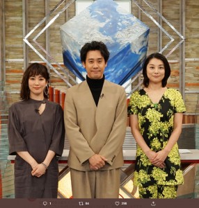 『ホンマでっか!?TV』にゲスト出演した水川あさみ、大泉洋、小池栄子（画像は『ホンマでっか!?TV【毎週水曜 21時～】　2020年2月12日付Twitter「本日の ＃ホンマでっかTV は…？」』のスクリーンショット）