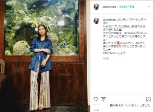 『グータンヌーボ2』出演の際の堀田茜（画像は『Akane Hotta / 堀田茜　2020年5月21付Instagram「カンテレ「グータンヌーボ2」」』のスクリーンショット）