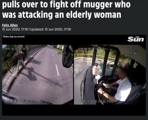 【海外発！Breaking News】勇敢なバスドライバー、バスを飛び降り高齢の女性を強盗から救う（ハンガリー）＜動画あり＞