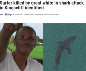 【海外発！Breaking News】サーフィン中サメに襲われた60歳男性、友人ら果敢に救出も死亡（豪）