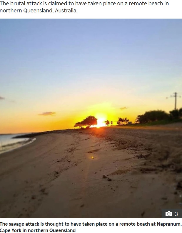 事件が起きたヨーク岬半島北西部ナプラナムのビーチ（画像は『The Sun　2020年7月16日付「VILE ATTACK Boy, 5, ‘gang-raped by group of children on remote Australian beach’ as victim is left with horror injuries』のスクリーンショット）
