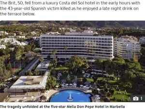 【海外発！Breaking News】ホテル7階から転落した男性の巻き添えで、テラスにいた43歳男性死亡（スペイン）