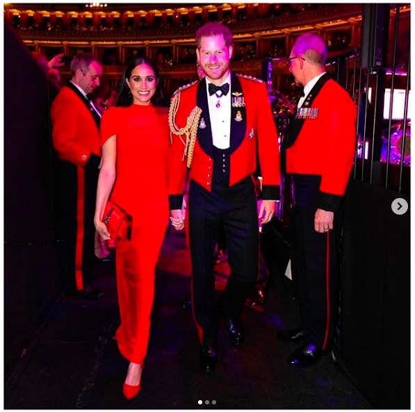 十数億円の返済義務を抱えるヘンリー王子夫妻（画像は『The Duke and Duchess of Sussex　2020年3月7日付Instagram「More from tonight as The Duke and Duchess of Sussex joined veterans, serving members, world-class musicians, composers and conductors of the Massed Bands of Her Majesty’s Royal Marines for the annual Mountbatten Festival of Music」』のスクリーンショット）