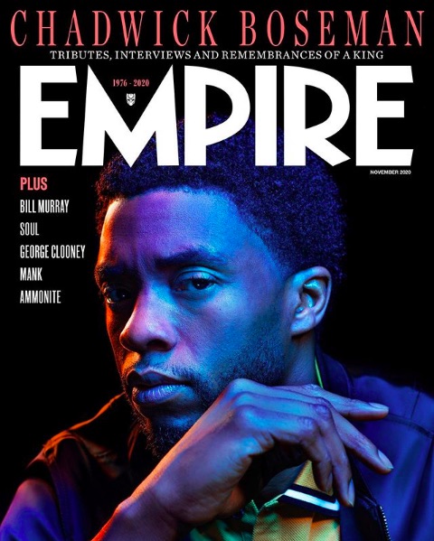 『Empire Magazine』の表紙を飾った故チャドウィック・ボーズマン（画像は『Empire Magazine　2020年9月25日付Instagram「The new issue of Empire pays tribute to Chadwick Boseman, featuring personal remembrances from his collaborators, revisiting his iconic roles, and his Empire interviews.」』のスクリーンショット）
