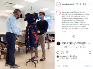 新ファーストレディーのドレスを入念に準備するアトリエ（画像は『Oscar de la Renta　2020年11月9日付Instagram「Hope springs eternal.」』のスクリーンショット）