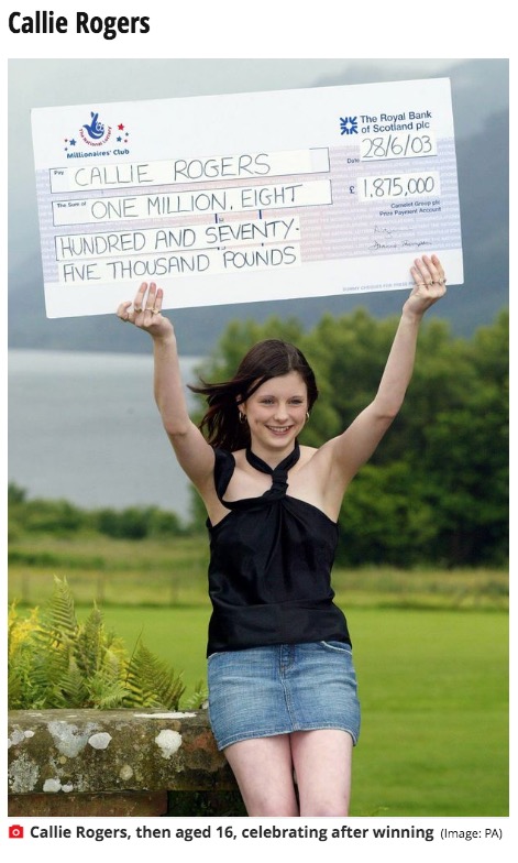 約2億5200万円に当選したカリー・ロジャーズさん（画像は『Mirror　2020年12月11日付「‘Curse’ of UK’s biggest ever lottery winners from divorce to death and destitution」（Image: PA）』のスクリーンショット）