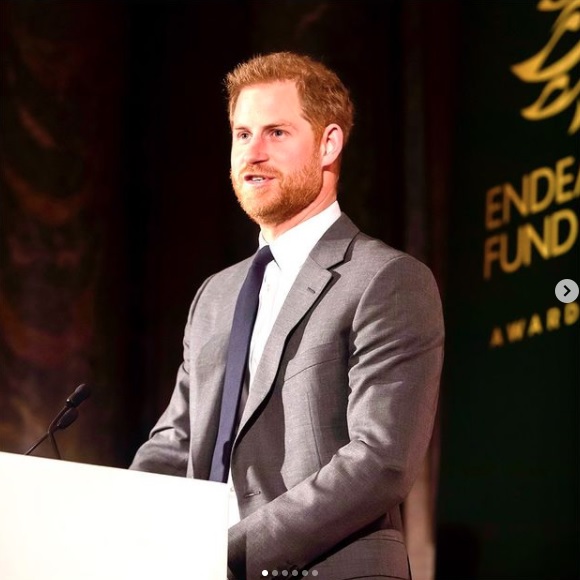 ノエルに「ガキ」呼ばわりされたヘンリー王子（画像は『The Duke and Duchess of Sussex　2019年12月10日付Instagram「Spotlight on: Endeavour Fund」』のスクリーンショット）
