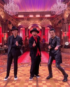 『FNS歌謡祭』で歌を披露した佐藤浩市、木梨憲武、宇崎竜童（画像は『木梨憲武 / Noritake Kinashi　2020年12月2日付Instagram「本日夜、FNS歌謡祭大会。」のスクリーンショット）