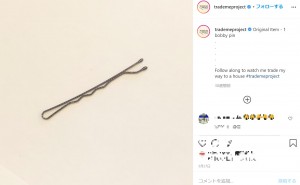 始まりは1本の小さなヘアピンだった（画像は『Trade Me Project with Demi　2020年5月27日付Instagram「bobby pin」』のスクリーンショット）