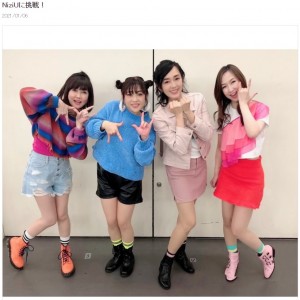 松本伊代、松本明子、早見優、森口博子がNiziU『Make you happy』に挑戦（画像は『森口博子　2021年1月6日付オフィシャルブログ「NiziUに挑戦！」』のスクリーンショット）