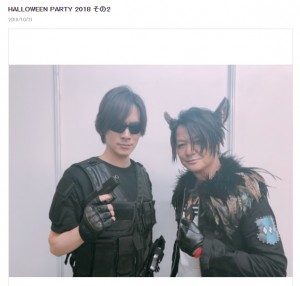 ハロウィンの仮装をしたDAIGOとTERU（画像は『DAIGO　2018年10月31日付オフィシャルブログ「HALLOWEEN PARTY 2018 その2」』のスクリーンショット）