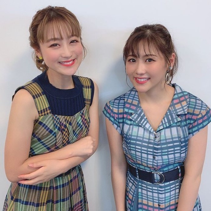 TWIN PLANETの先輩・鈴木奈々と西野未姫（画像は『西野未姫　2020年7月5日付Instagram「韓国ドラマにハマり中な2人です」』のスクリーンショット）