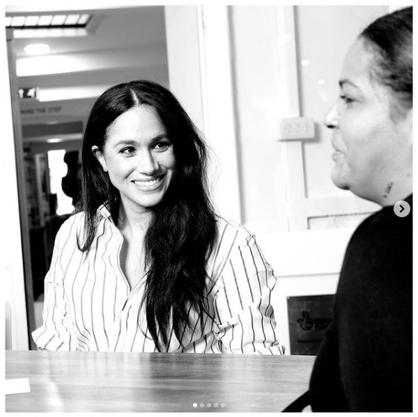 “いばらの道”はまだまだ続きそうなメーガン妃（画像は『The Duke and Duchess of Sussex　2019年11月1日付Instagram「More special moments from The Duchess of Sussex’s visit to Luminary Bakery earlier this week!」』のスクリーンショット）