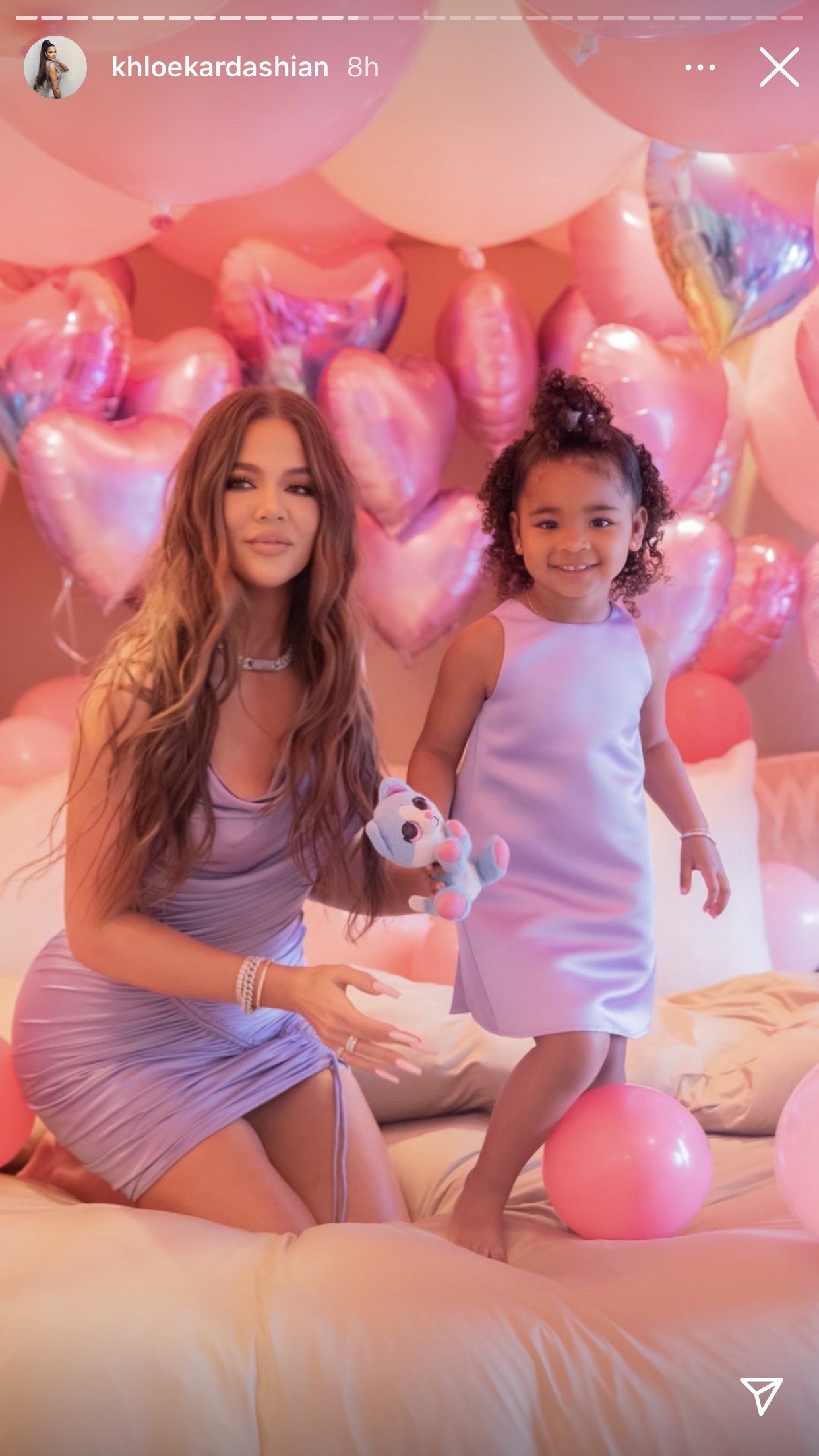 愛娘トゥルーちゃんが3歳に！（画像は『Khloé Kardashian　2021年4月12日付Instagram』のスクリーンショット）