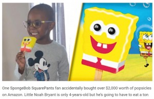 【海外発！Breaking News】アマゾンで918本のアイスキャンディを注文してしまった4歳児　請求金額は28万円に（米）