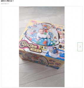 安藤なつが平野ノラに贈ったおもちゃ（画像は『平野ノラ　2021年5月17日付オフィシャルブログ「謎の人物とは！」』のスクリーンショット）